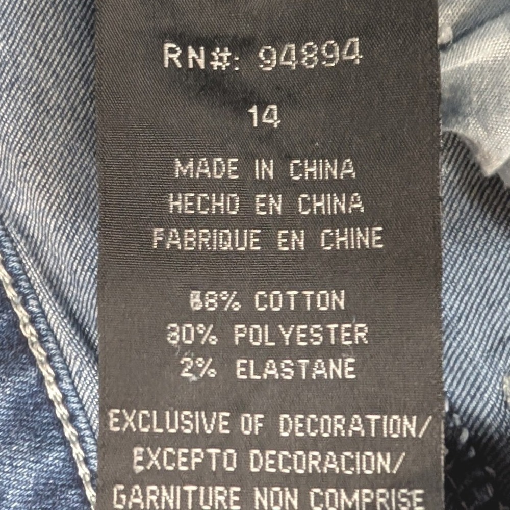 Cedar Rose Bootcut Jeans Girls 14 Blue Embroidered Dreamcatcher Rhinestone - Picture 8 of 14